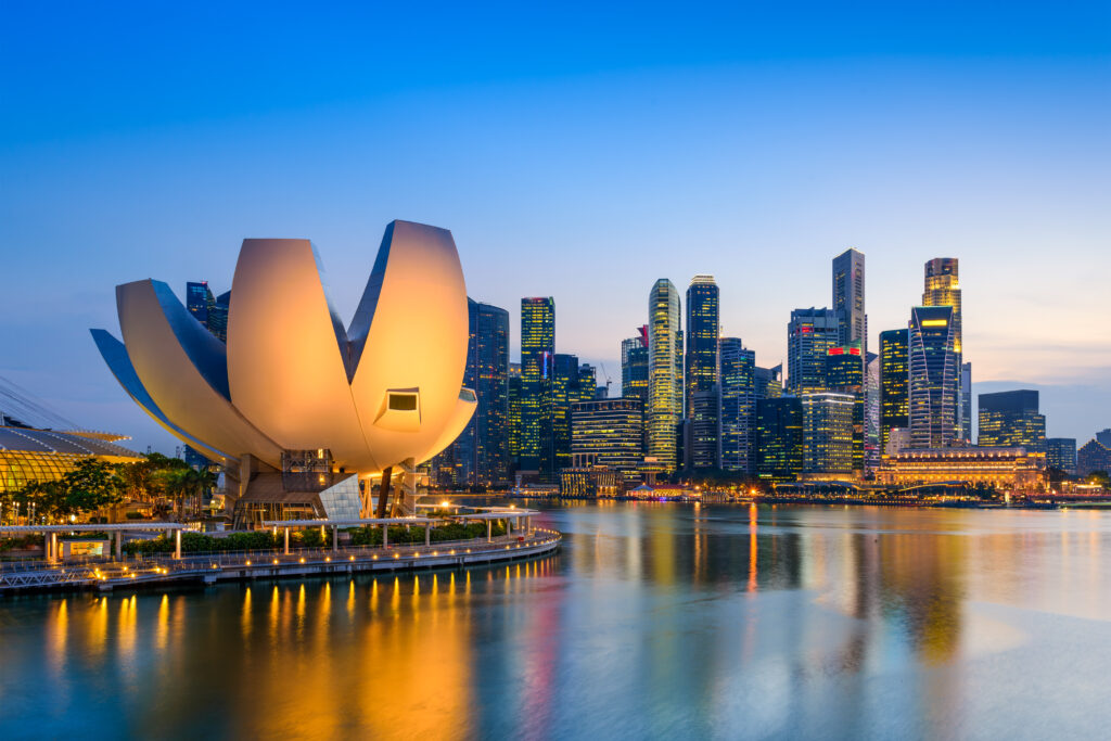 Singapore at the Marina Bay Skyline.